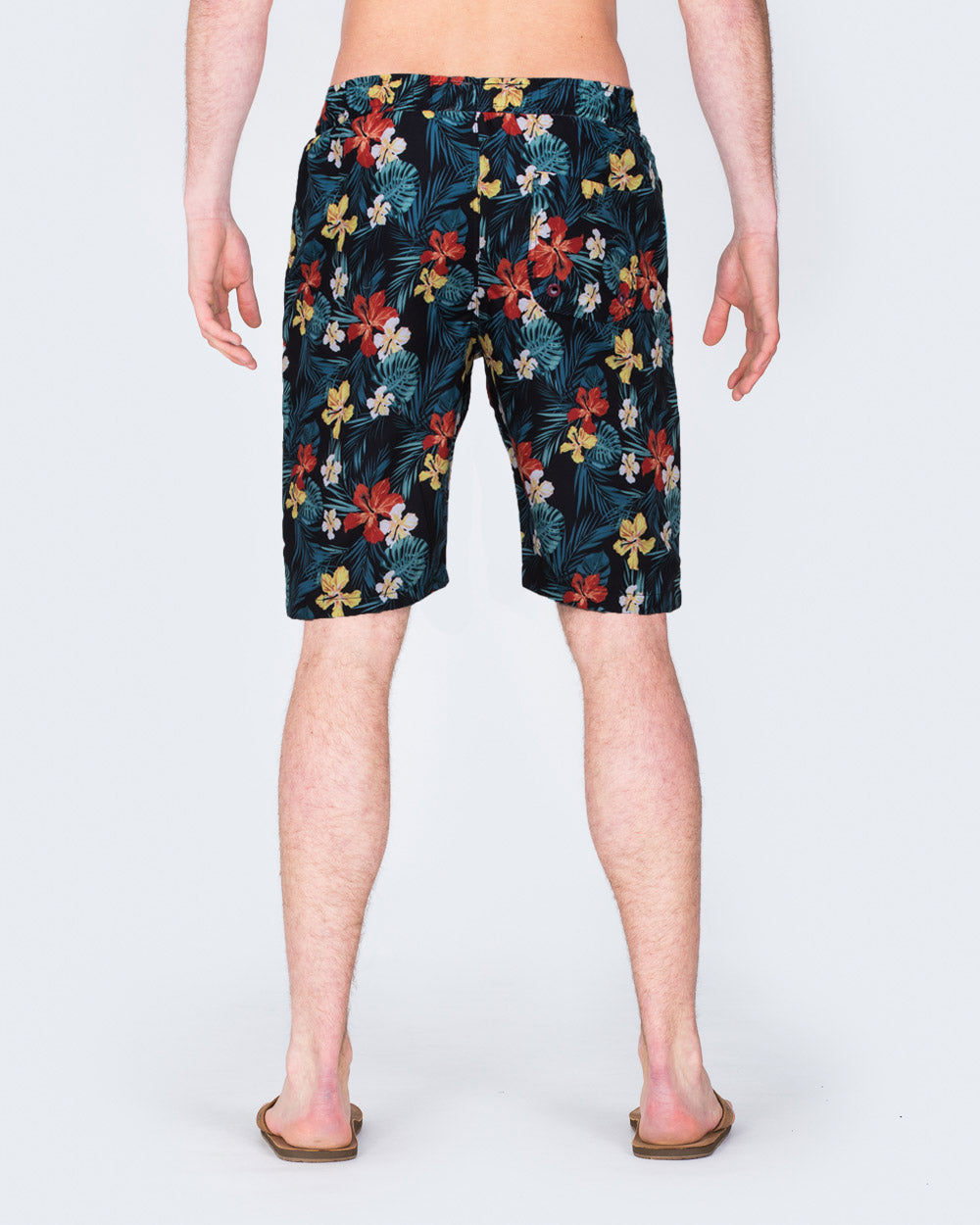 2t Tall Floral Swim Shorts (black)