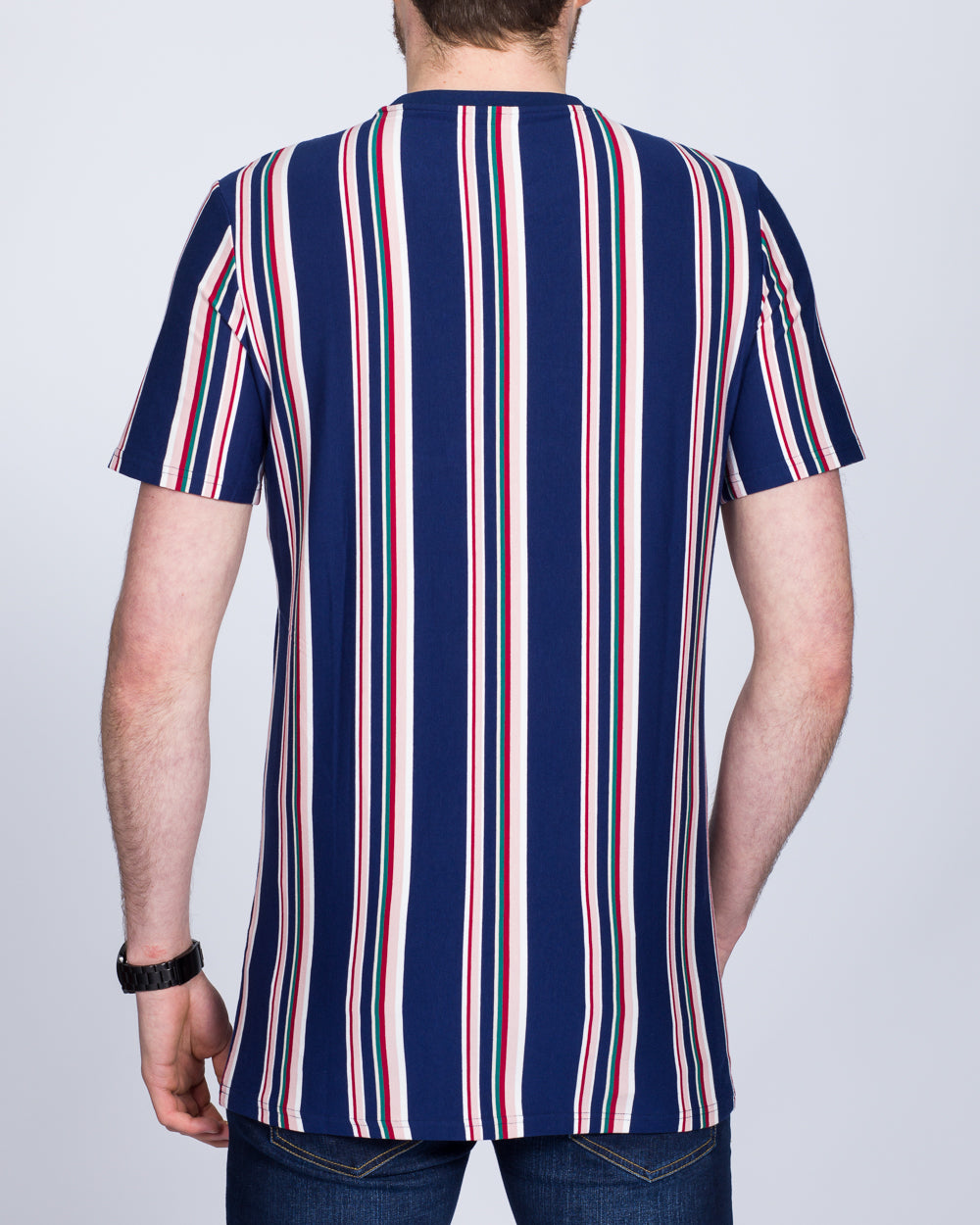 2t Tall Striped T-Shirt (navy/red)