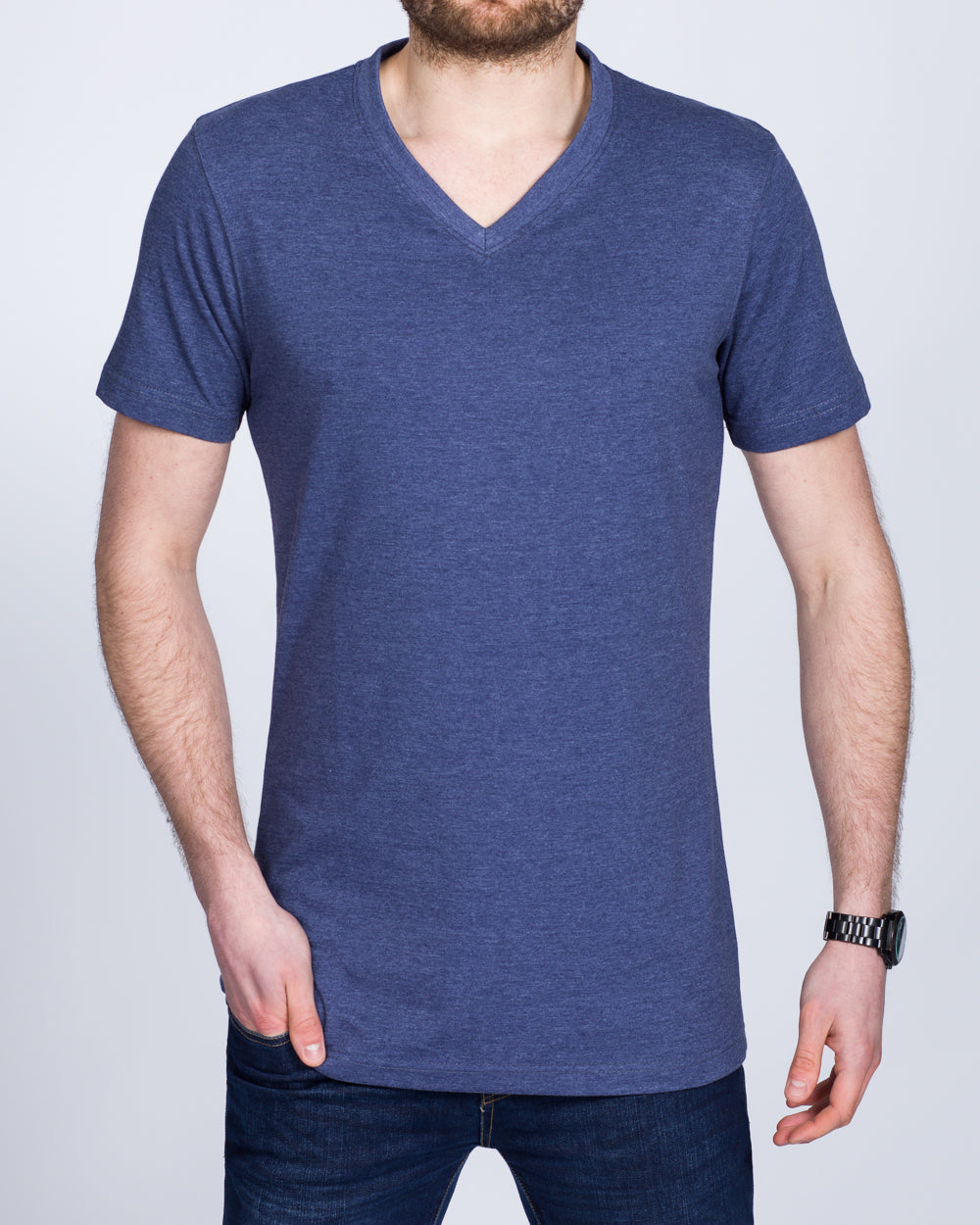 2t Samuel Tall V-Neck T-Shirt (indigo)