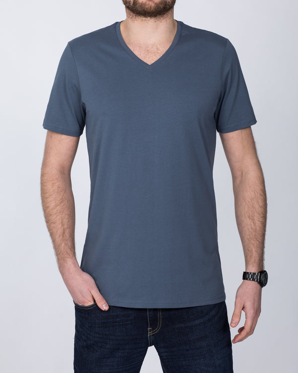 Girav New York Extra Tall V-Neck (stone blue)