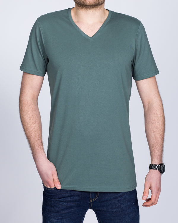 Girav New York Tall V-Neck (metal green)