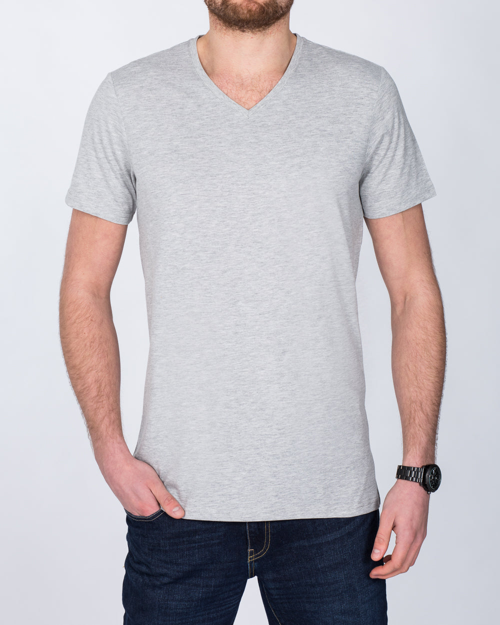 Girav New York Long Tall Mens V-Neck (grey)