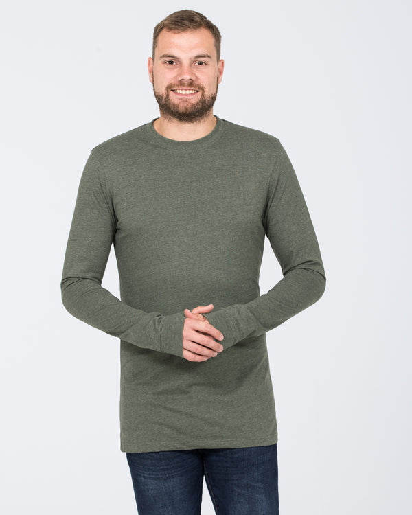 2t Samuel Long Sleeve Tall T-Shirt (khaki marl)