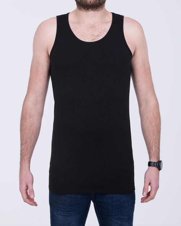 Girav Sleeveless Extra Tall Vest (black) Twin Pack