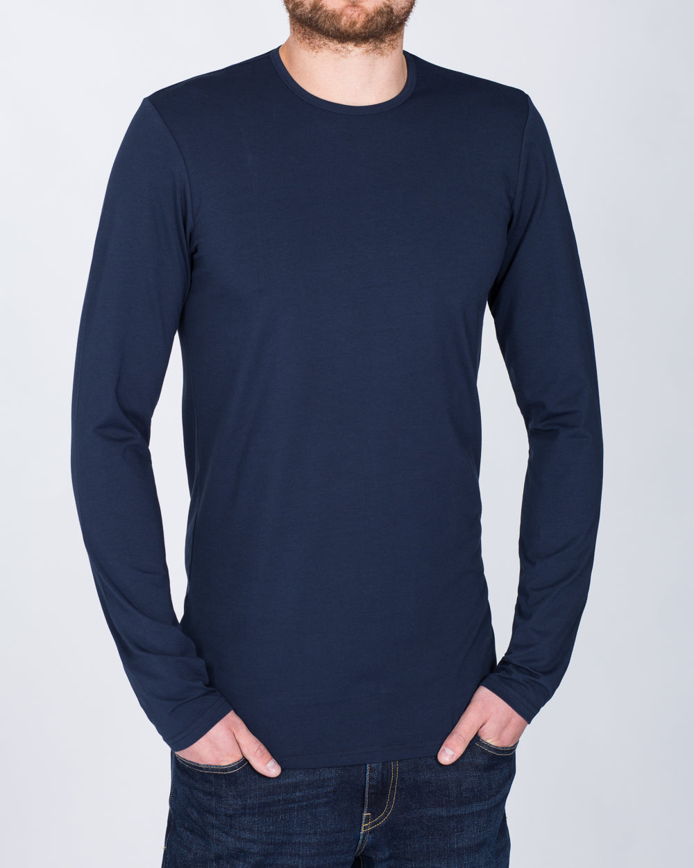 Girav London Extra Long Sleeve Tall T-Shirt (navy)