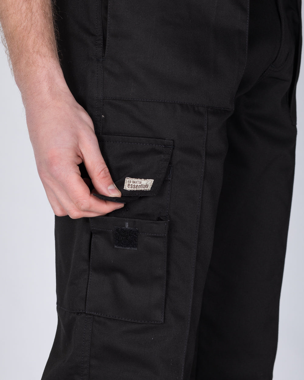 Ed Baxter Multi Pocket Tall Workwear Trousers (black)